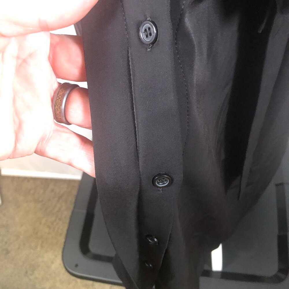 Worthington Black Button-Front Shirt Dress – XXL – Minimalist & Chic - Picture 6 of 11